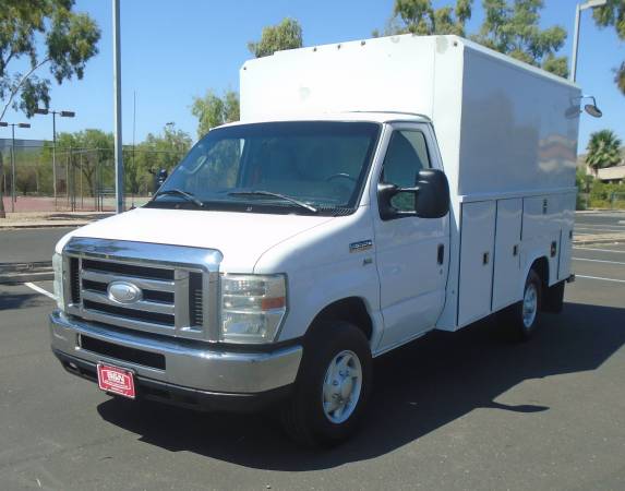 2014 FORD E-350 REG CAB KUV SERVICE BODY CARGO VAN WORK TRUCK