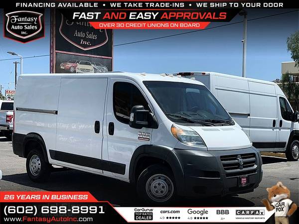 2017 Ram ProMaster Cargo Van 1500 Low Roof 136 WB FOR ONLY $225/mo!
